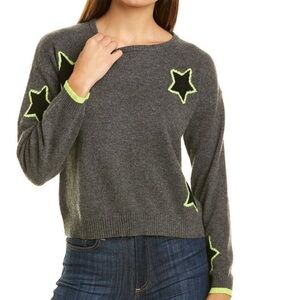 Scott & Scott London Cashmere Sweater Jumper Stars Gray Crewneck